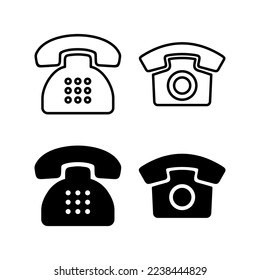 Telephone icon vector for web and mobile app. phone sign and symbol