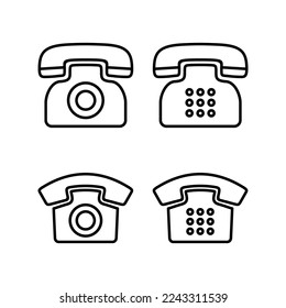 Telephone icon vector for web and mobile app. phone sign and symbol