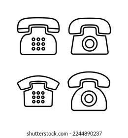 Telephone icon vector for web and mobile app. phone sign and symbol