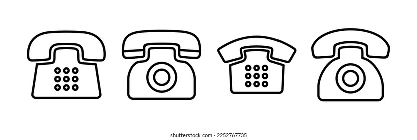 Vector de iconos de teléfono para aplicaciones web y móviles. signo de teléfono y símbolo