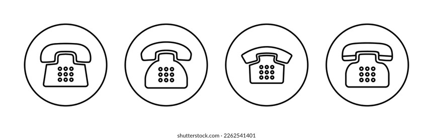 Vector de iconos de teléfono para aplicaciones web y móviles. signo de teléfono y símbolo