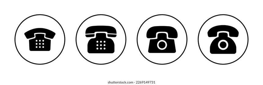 Vector de iconos de teléfono para aplicaciones web y móviles. signo de teléfono y símbolo