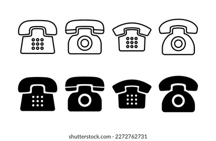 Vector de iconos de teléfono para aplicaciones web y móviles. signo de teléfono y símbolo