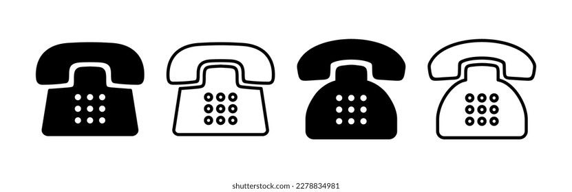Telephone icon vector for web and mobile app. phone sign and symbol
