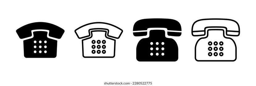 Telephone icon vector for web and mobile app. phone sign and symbol