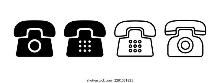 Telephone icon vector for web and mobile app. phone sign and symbol