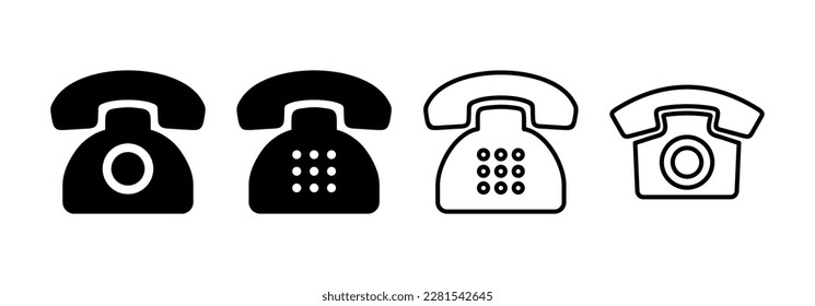 Telephone icon vector for web and mobile app. phone sign and symbol