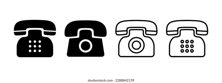 Telephone icon vector for web and mobile app. phone sign and symbol