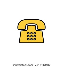 Telefonische Ikone Vektor für Web- und mobile App. Rufzeichen und Symbol