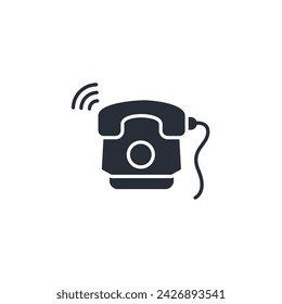 icono de teléfono. vector.Trazo editable.signo de estilo lineal para el uso de diseño web,logo.Ilustración de símbolo.