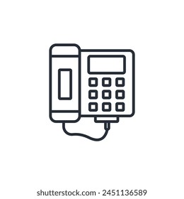 Telefonsymbol. Vektorgrafik.Editierbarer Strich.Lineares Stilzeichen zur Verwendung Webdesign, Logo.Symboldarstellung.