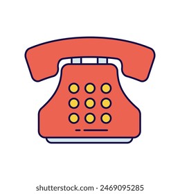 telephone icon with white background vector stock illustration