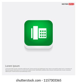 Telephone IconGreen Web Button - Free vector icon