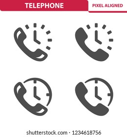 Telephone Icons. Professional, pixel perfect icons, EPS 10 format.