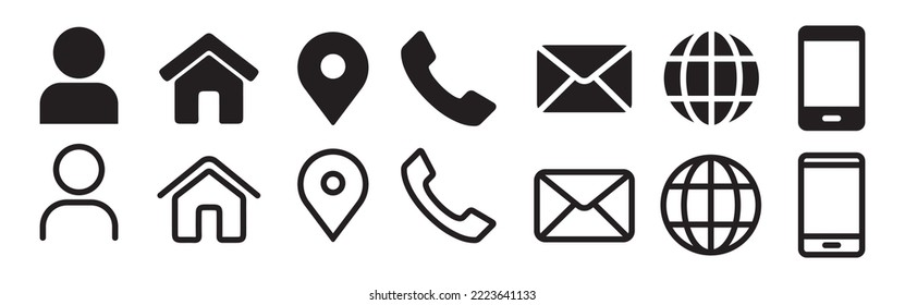 Telephone Icons. Reject, Received, Missed Call, Block Call, Solid And Line Icons Design.