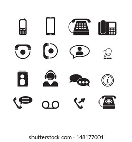 Telephone icons set