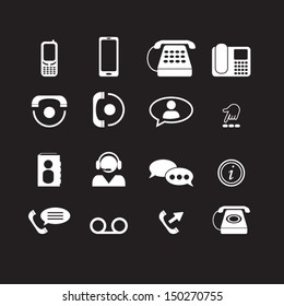 Telephone icons set