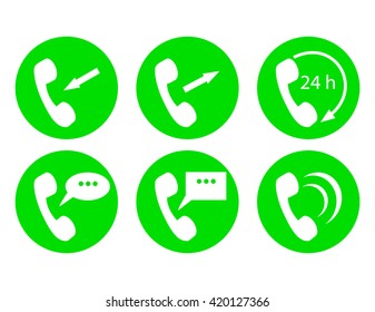 Telephone icons set