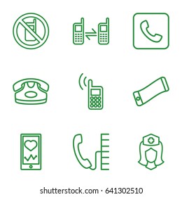 Telephone icons set.  
