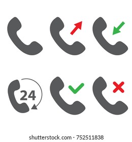 Telephone icons set. phone icon set. Telephone receiver vector icon. phone icon