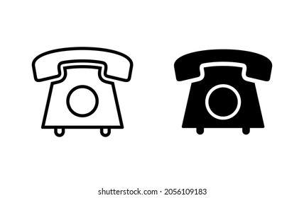 Telephone icons set. phone sign and symbol