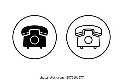 Telephone icons set. phone sign and symbol