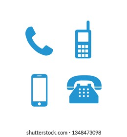 Telephone icons set symbol vector