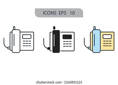 Símbolo de iconos de teléfono elementos vectoriales para web infográfica