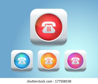 Telephone Icons Vector