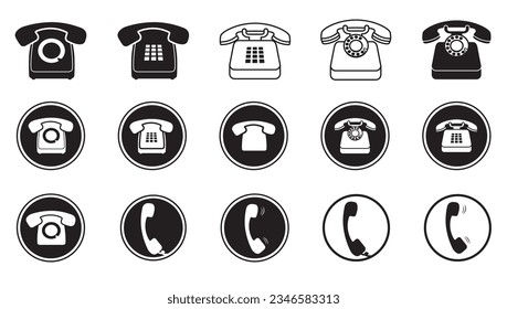 Telephone icons vector for designed