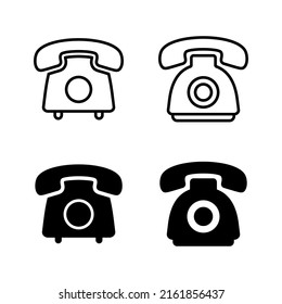 Telephone icons vector. phone sign and symbol