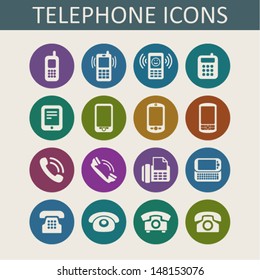 Telephone icons for web