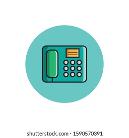 Telephone illustration icon flat vector design