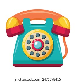 a telephone illustration on white