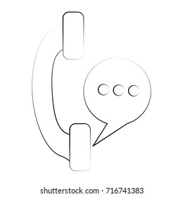 telephone instant message conversation icon image