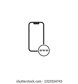 telephone internet vector icon