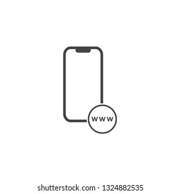 telephone internet vector icon