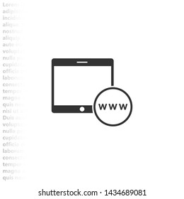 telephone internet vector icon , Lorem ipsum flat design