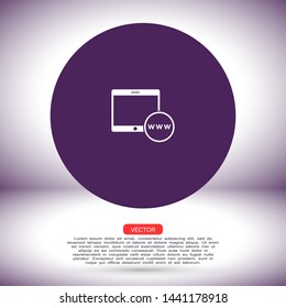 telephone internet vector icon , Lorem ipsum flat design