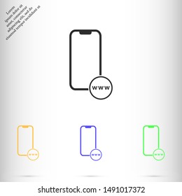 telephone internet vector icon , Lorem ipsum flat design