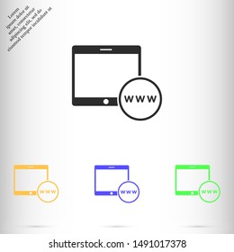 telephone internet vector icon , Lorem ipsum flat design