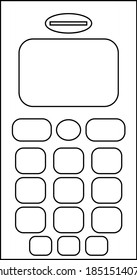 Telephone isolated on white background flat. Stock vector illustration.