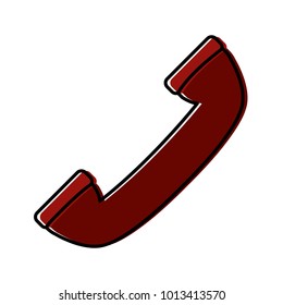 Telephone isolated symbol