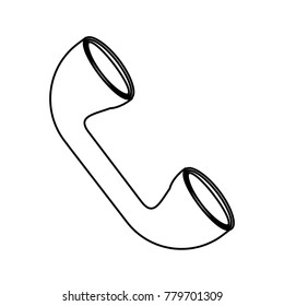 Telephone isolated symbol