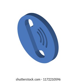 Telephone isometric left top view 3D icon