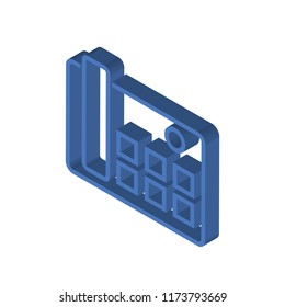 Telephone isometric left top view 3D icon