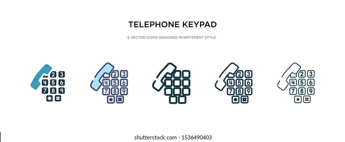 telephone keypad icon in different style vector illustration. two colored and black telephone keypad vector icons designed in filled, outline, line and stroke style can be used for web, mobile, ui