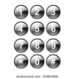 Telephone Keypad / Number Set Vector