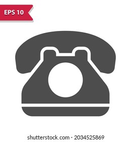 Telephone - Landline - Rotary Phone Icon. Professional, Pixel Perfect Icon, EPS 10 Format.