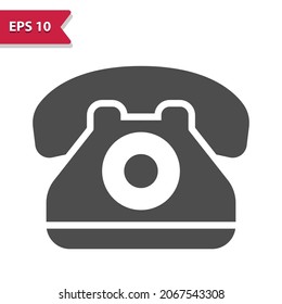 Telephone - Landline - Rotary Phone Icon. Professional, Pixel Perfect Icon, EPS 10 Format.